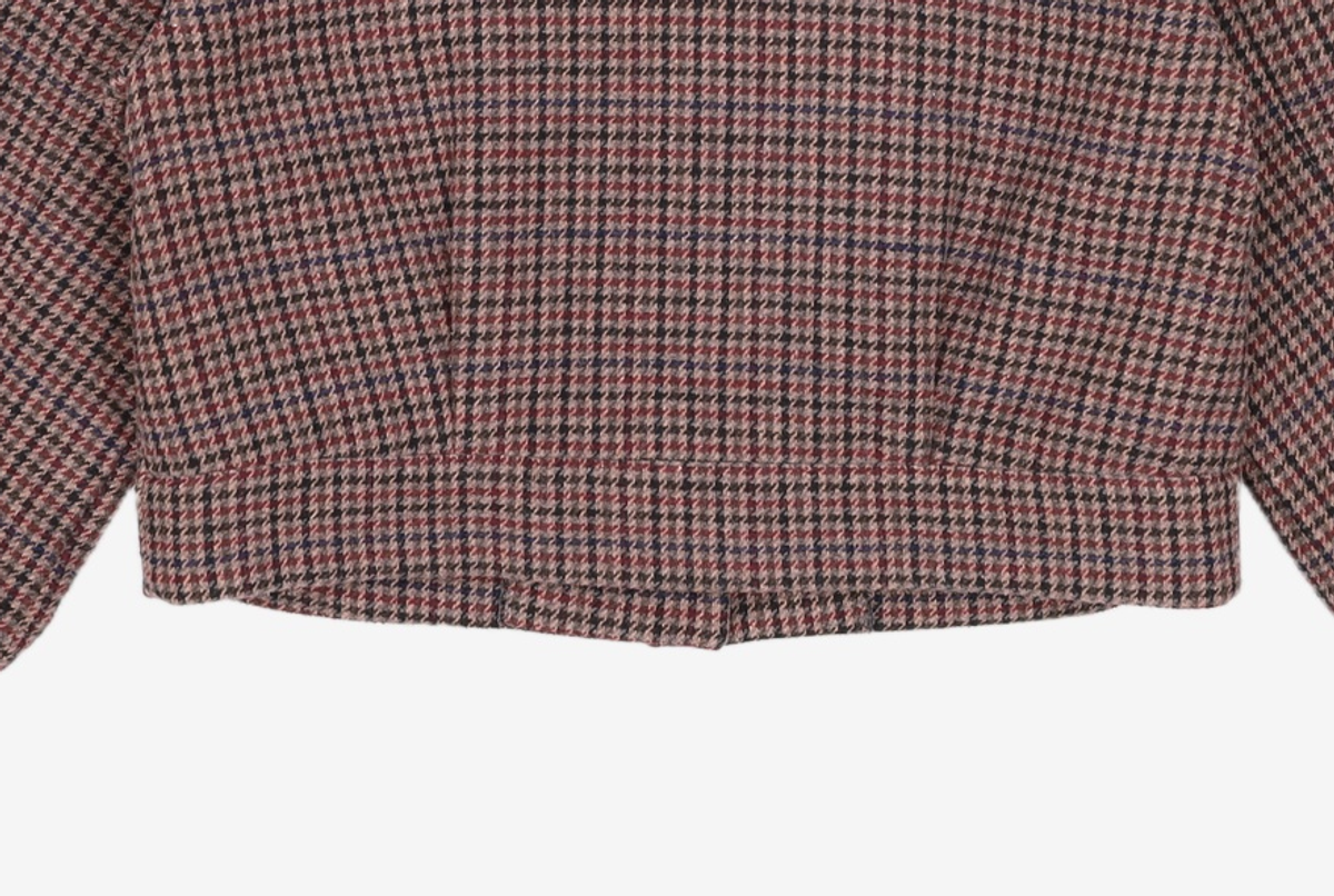 미쏘(MIXXO) 울체크 빅카라 숏자켓 MIWJKBV22G XS M