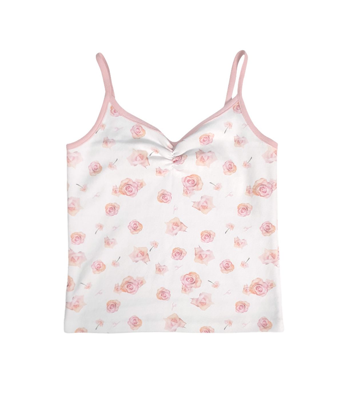 이스케이프프롬(ESCAPEFROM) 빅 로즈 부케 풀프린트 셔링 포인트 배색 슬리브리스 옐로우