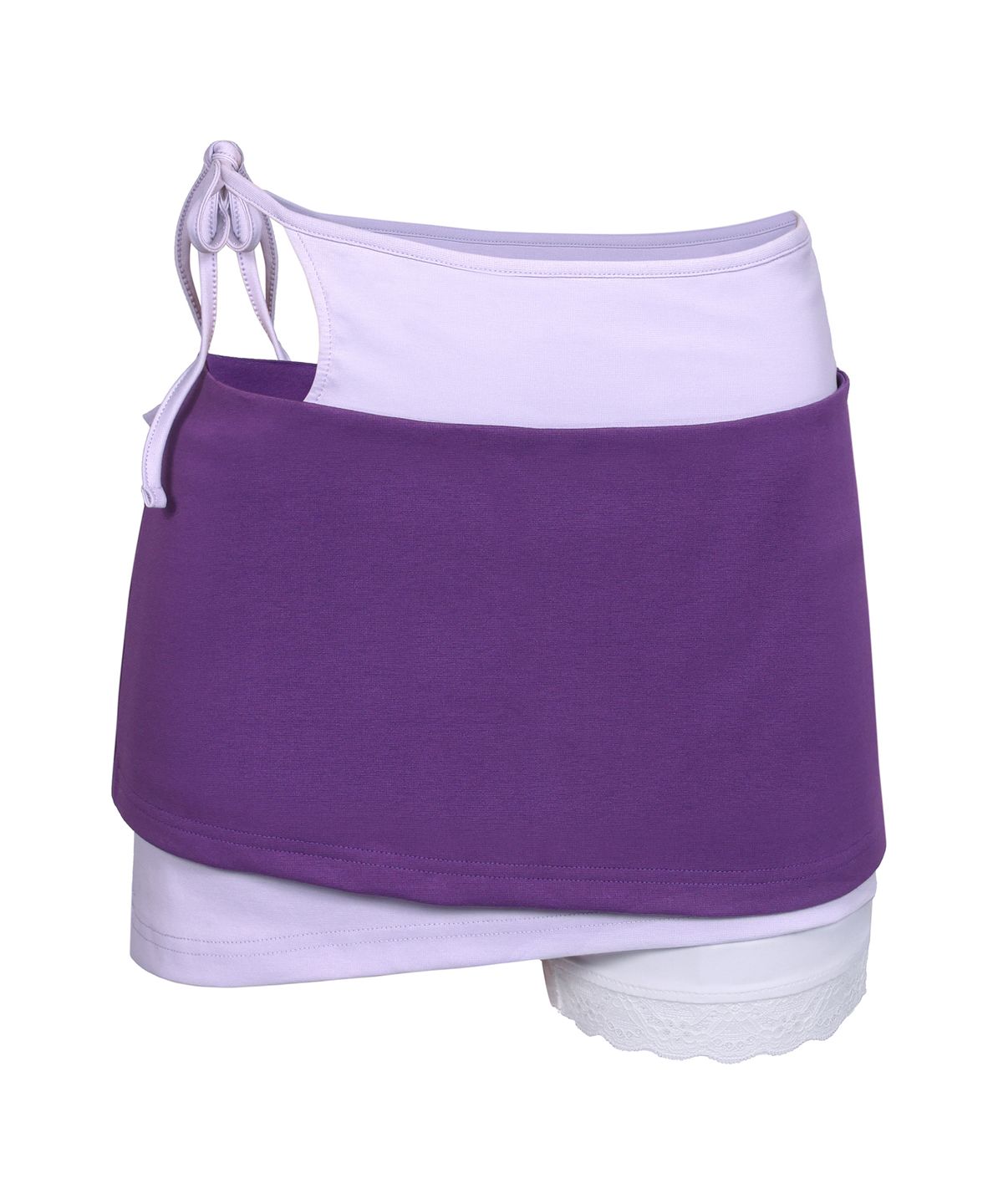 슬리시스(SLYISIS) Layered Skirt w/Lace Shorts (Purple)
