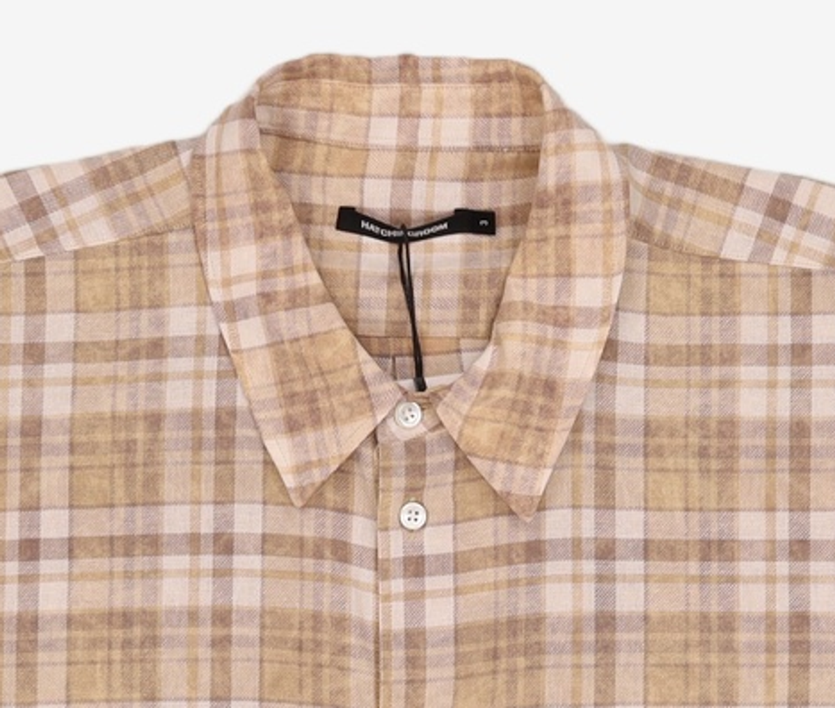해칭룸(HATCHINGROOM) Classic Shirt Tie Dyed Check Brown 3