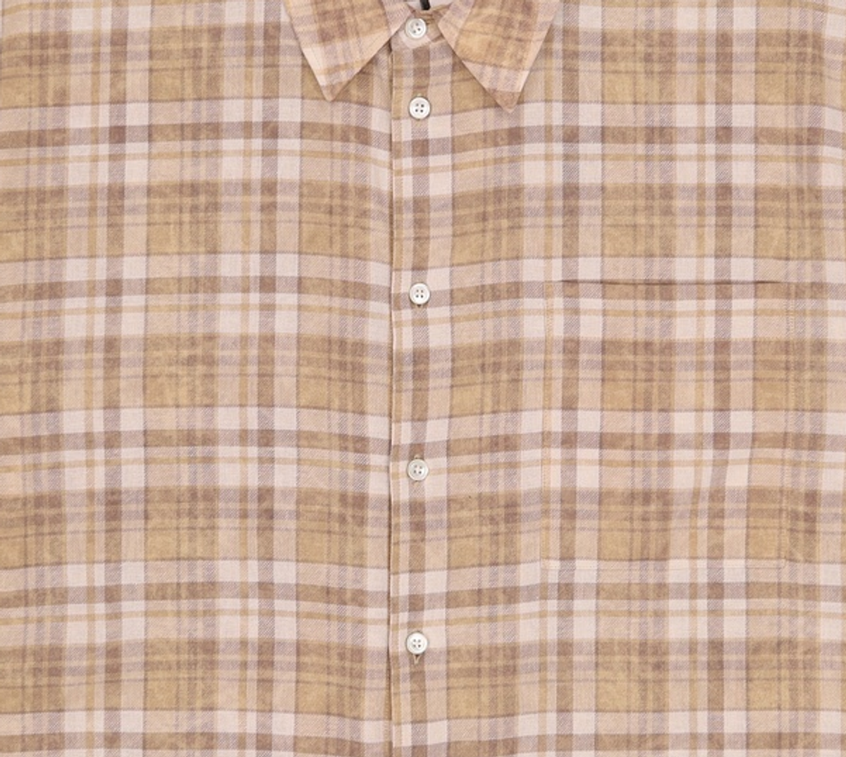 해칭룸(HATCHINGROOM) Classic Shirt Tie Dyed Check Brown 3