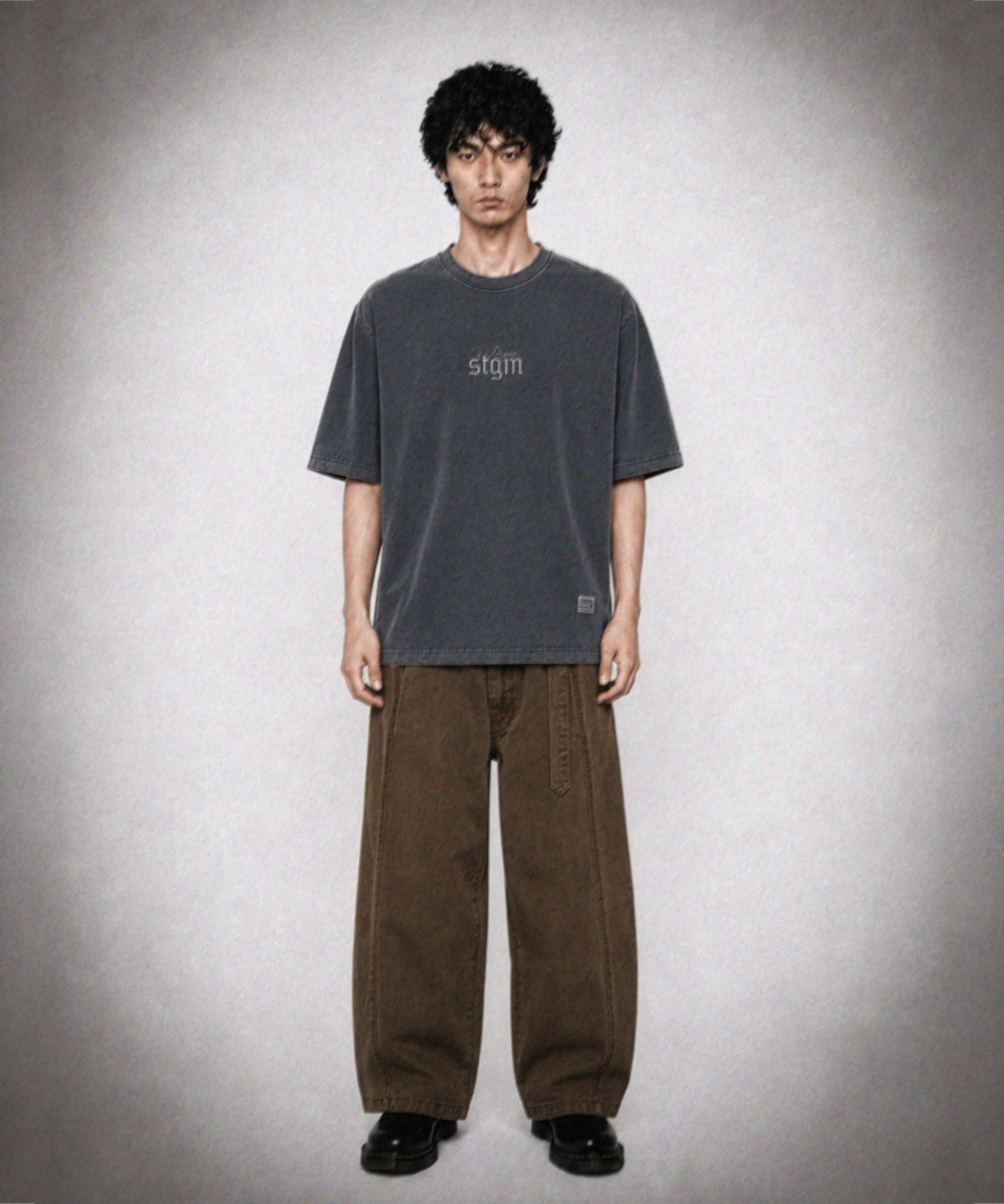 스티그마(STIGMA) ML PIGMENT T-SHIRTS CHARCOAL