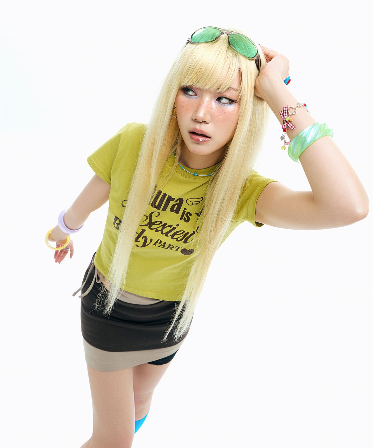 슬리시스(SLYISIS) Aura 1/2 Sleeve Tee (Wasabi Green)