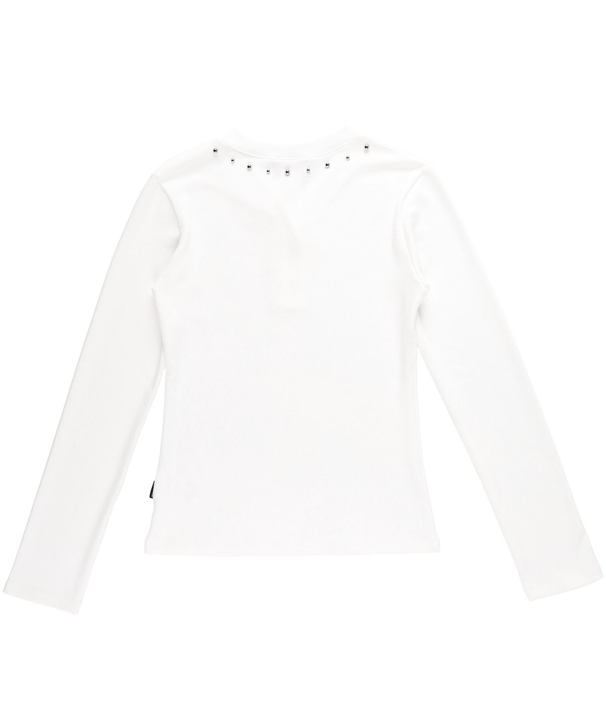 본바이한(BORNBYHAN) STUD NECKLINE LONG SLEEVE WHITE