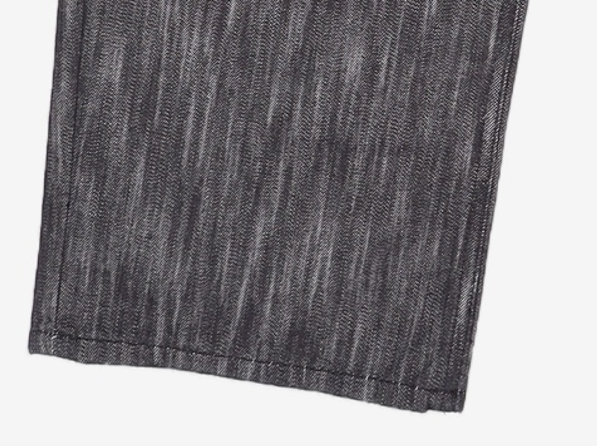 86로드(86ROAD) [UNISEX]FLEXIBLE WAIST RAW BLACK PANTS / SEMI WIDE 34