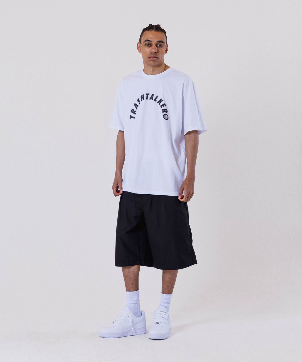 올데이훕스(ALL DAY HOOPS) 트래시 토커 오버핏 반팔 티셔츠 화이트