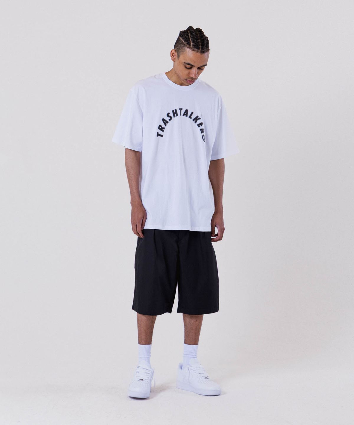 올데이훕스(ALL DAY HOOPS) 트래시 토커 오버핏 반팔 티셔츠 화이트