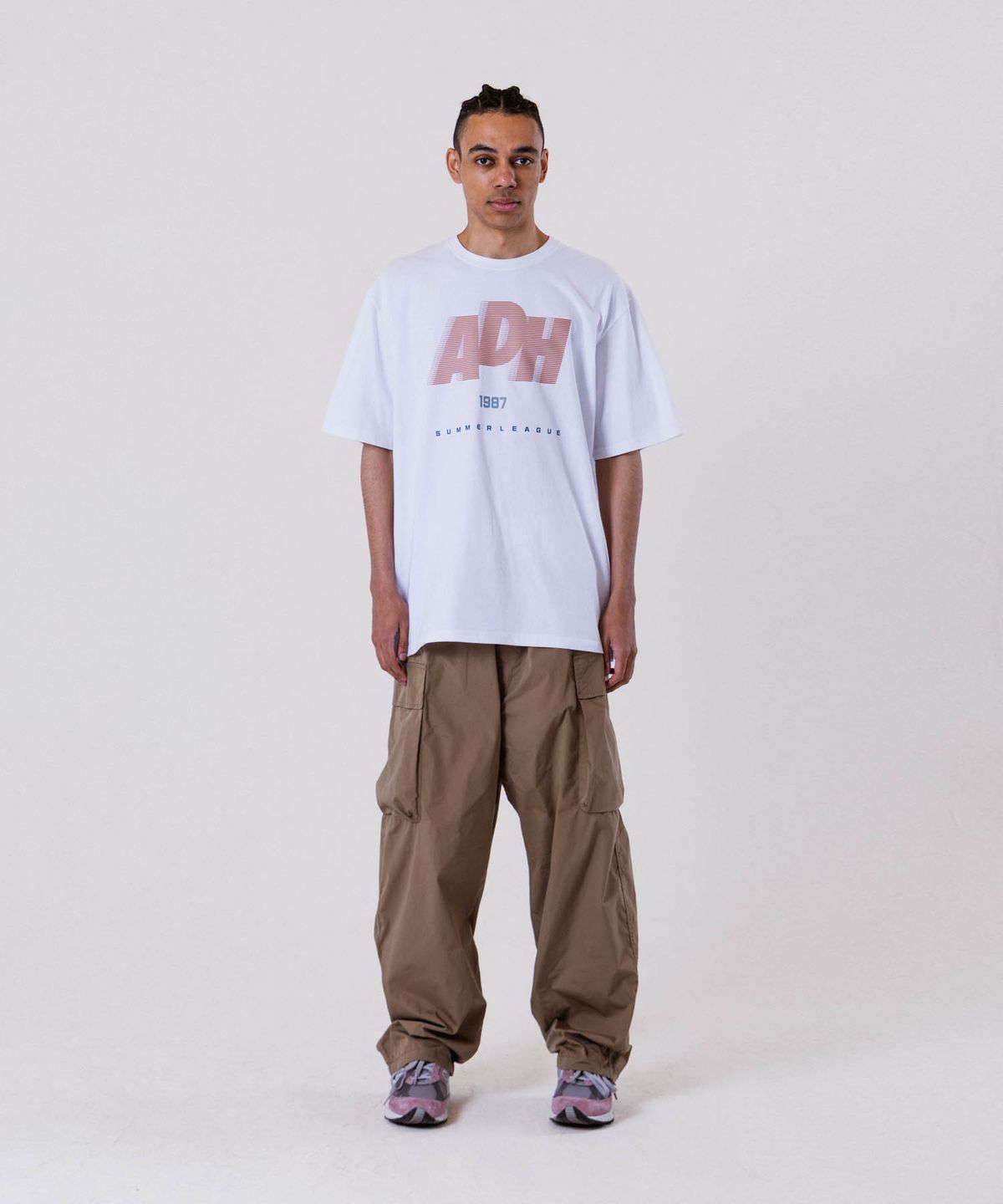 올데이훕스(ALL DAY HOOPS) ADH 섬머리그 오버핏 반팔 티셔츠 화이트