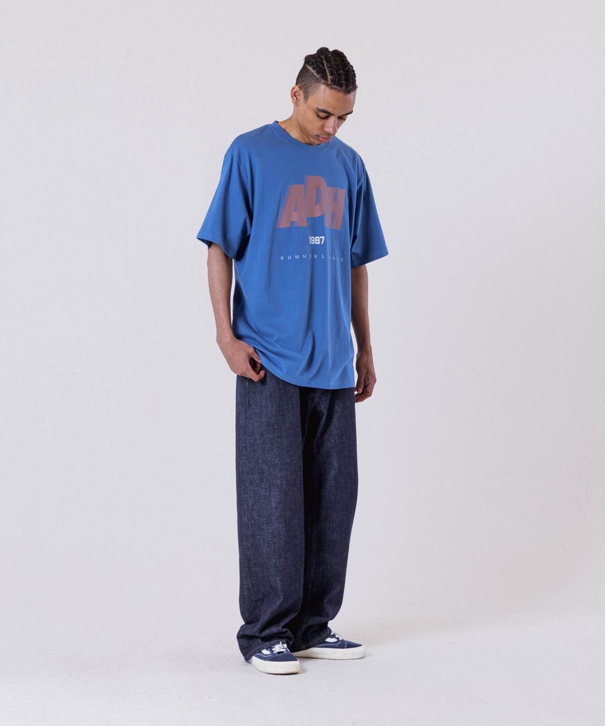 올데이훕스(ALL DAY HOOPS) ADH 섬머리그 오버핏 반팔 티셔츠 블루