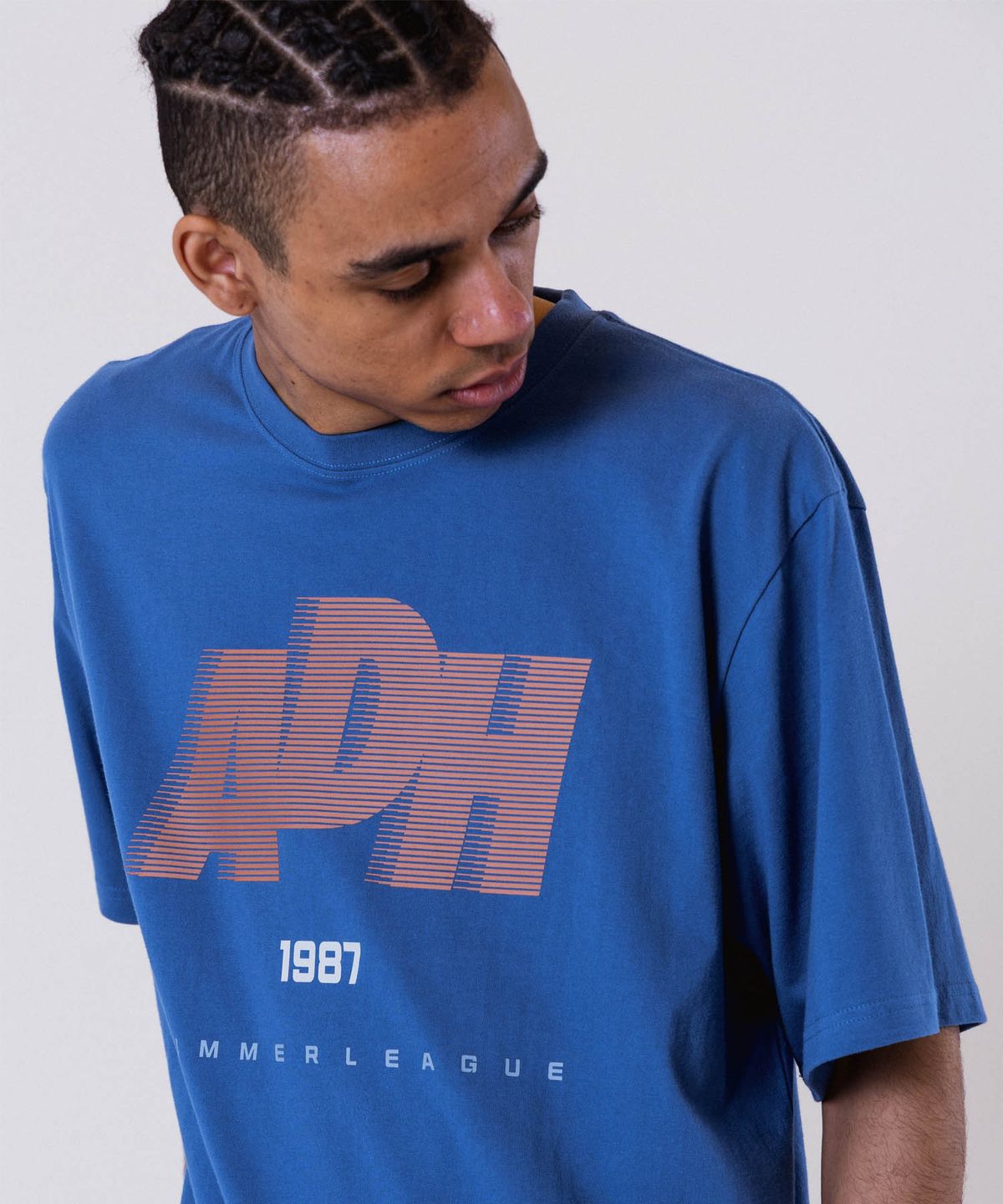 올데이훕스(ALL DAY HOOPS) ADH 섬머리그 오버핏 반팔 티셔츠 블루