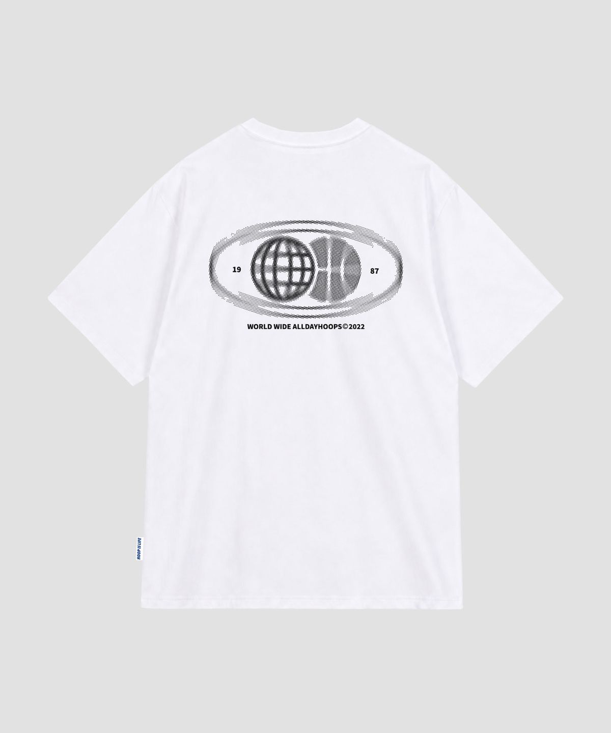 올데이훕스(ALL DAY HOOPS) ADH 월드와이드 오버핏 반팔 티셔츠 화이트