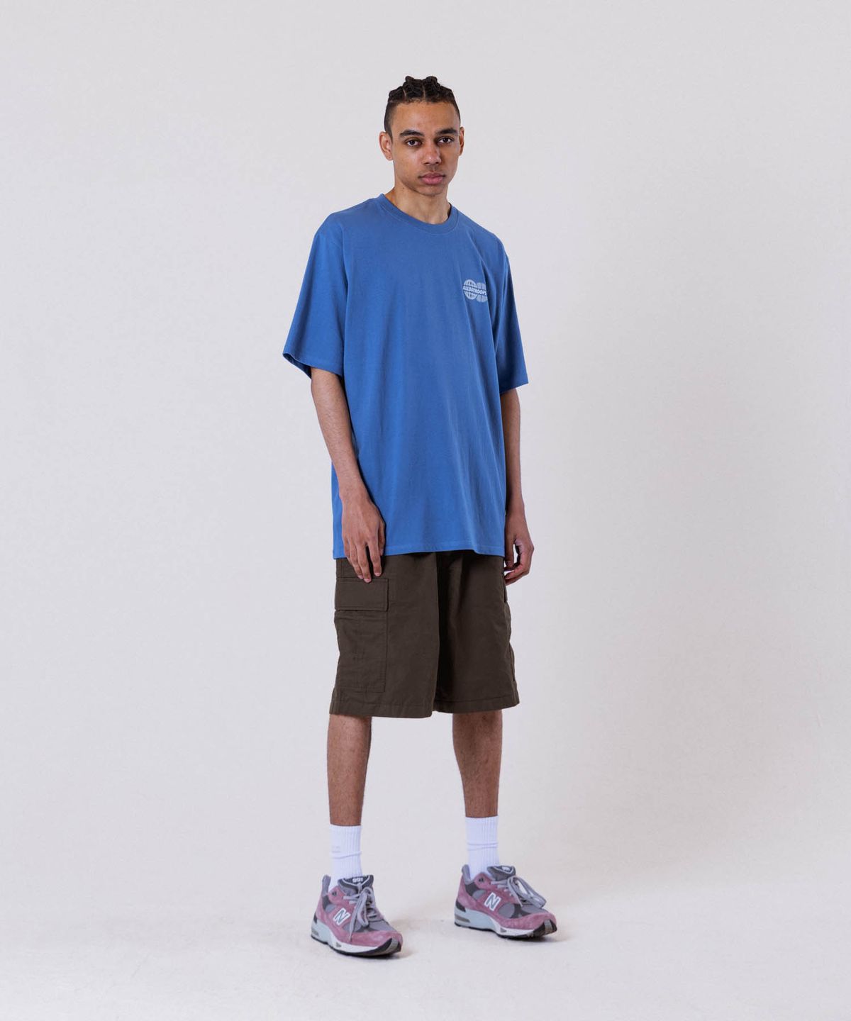 올데이훕스(ALL DAY HOOPS) ADH 월드와이드 오버핏 반팔 티셔츠 블루