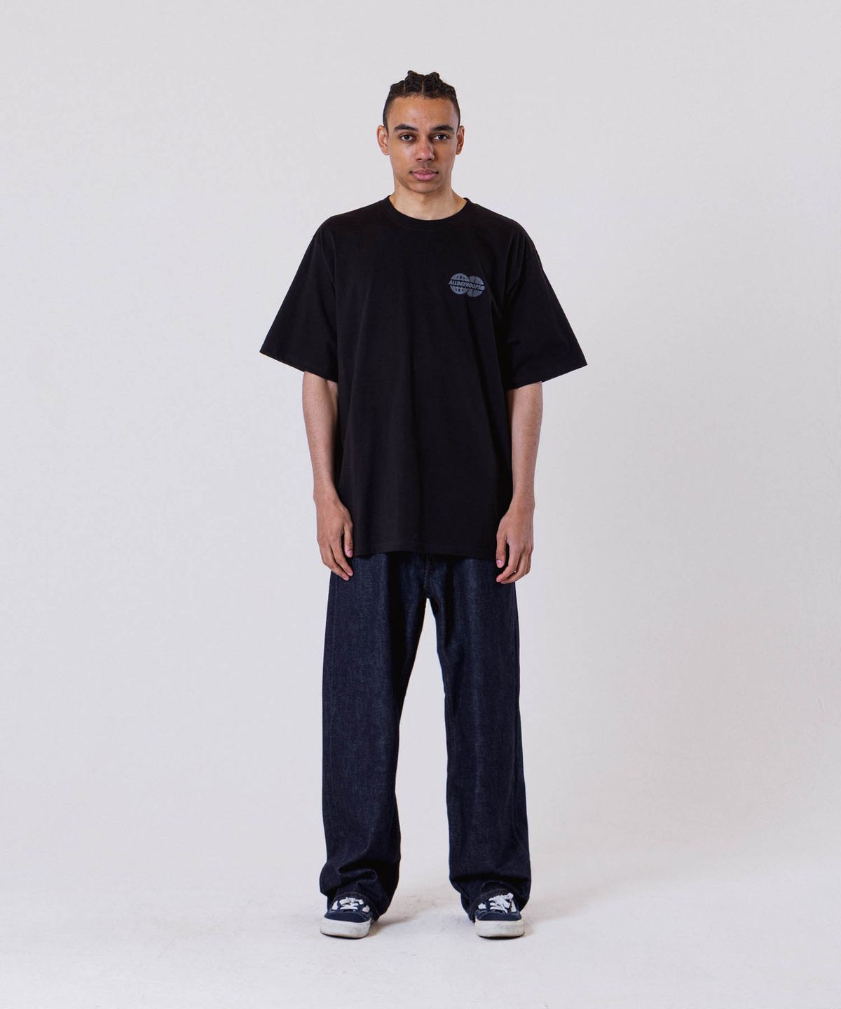 올데이훕스(ALL DAY HOOPS) ADH 월드와이드 오버핏 반팔 티셔츠 블랙