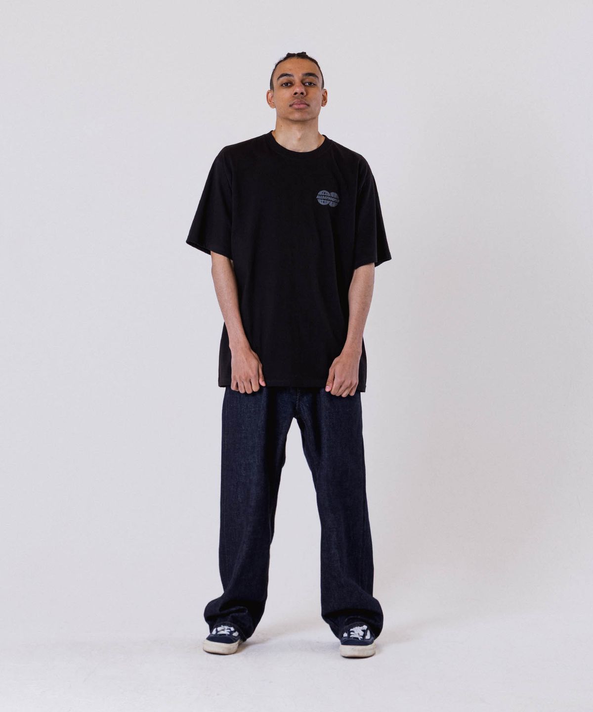 올데이훕스(ALL DAY HOOPS) ADH 월드와이드 오버핏 반팔 티셔츠 블랙