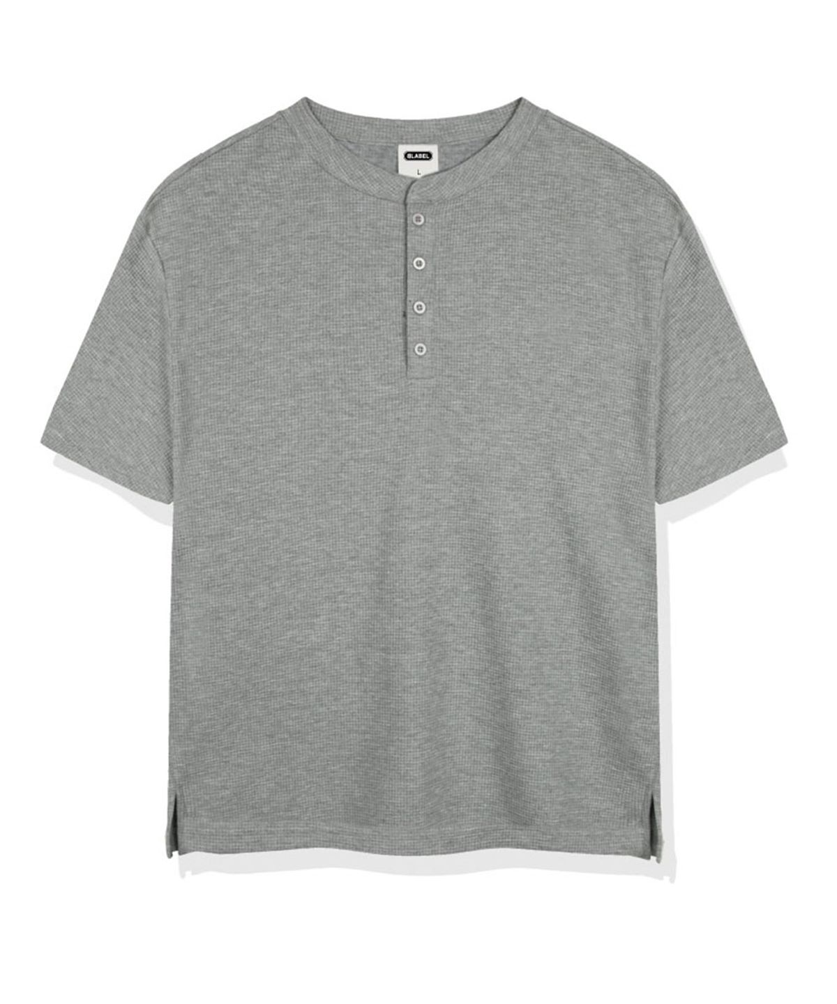 베이직라벨(BASIC LABEL) Yuonb Waffle Henley Neck Short-Sleeve T-shirt 3 Color [BLSR_1001]