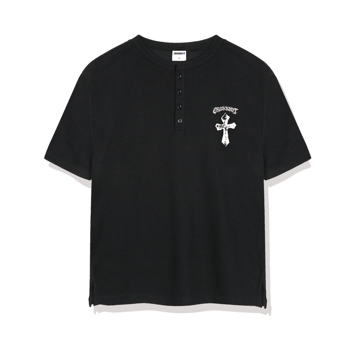 크로스닷(CROSSDOT) 세인트 와플 헨리넥 반팔 티셔츠 3 Color [CRSR_0002]