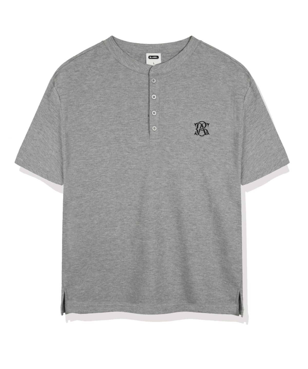 베이직라벨(BASIC LABEL) Mont Waffle Henley Neck Short-Sleeve T-shirt 3 Color [BLSR_0002]