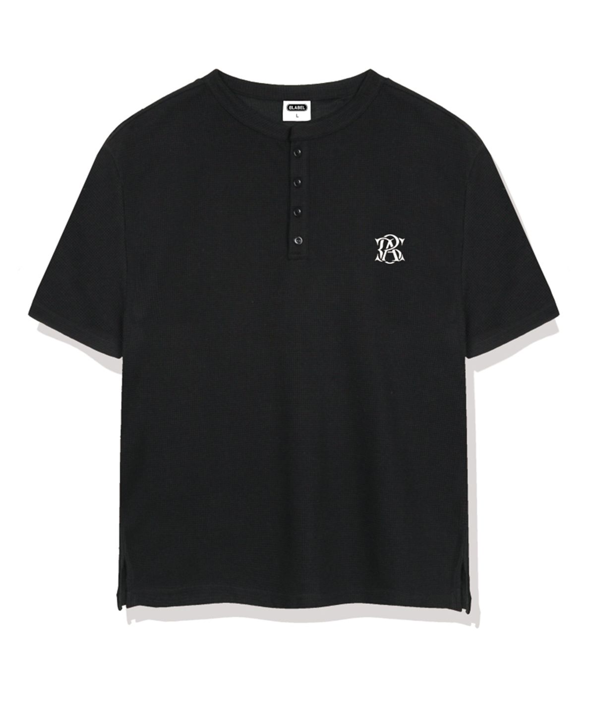 베이직라벨(BASIC LABEL) Mont Waffle Henley Neck Short-Sleeve T-shirt 3 Color [BLSR_0002]