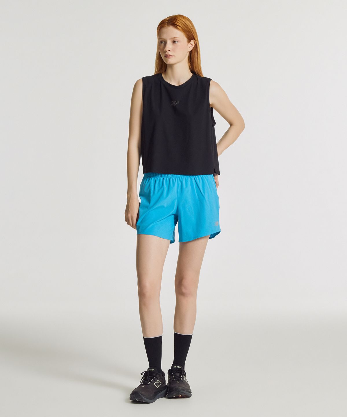 뉴발란스(NEW BALANCE) NBNVG36212 / WOMEN RC 쇼츠 5인치 (L/BLUE)
