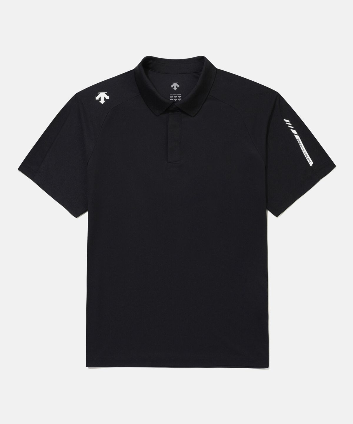 데상트(DESCENTE) 남성 트레이닝 폴로 반팔 티셔츠 블랙 SR321TPS73