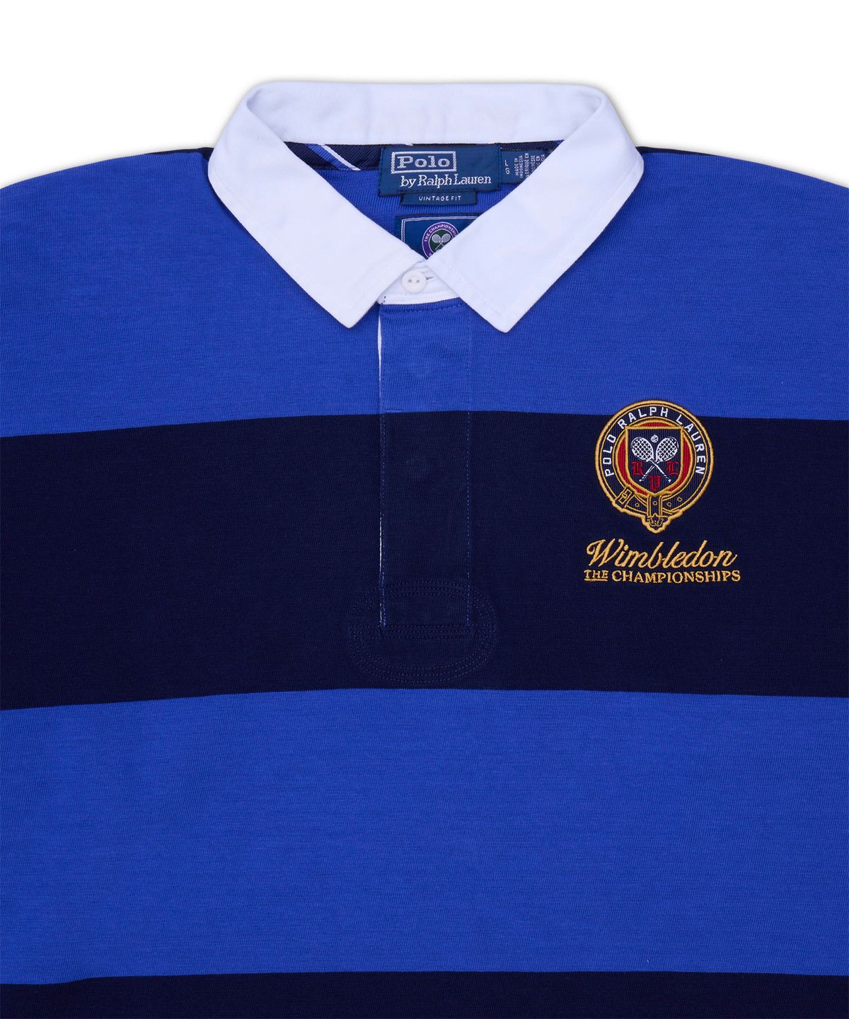 폴로 랄프 로렌(POLO RALPH LAUREN) 윔블던 스트라이프 럭비 셔츠-블루