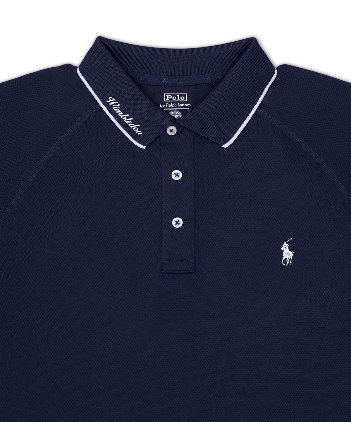 폴로 랄프 로렌(POLO RALPH LAUREN) 윔블던 커스텀 슬림핏 폴로 셔츠-네이비