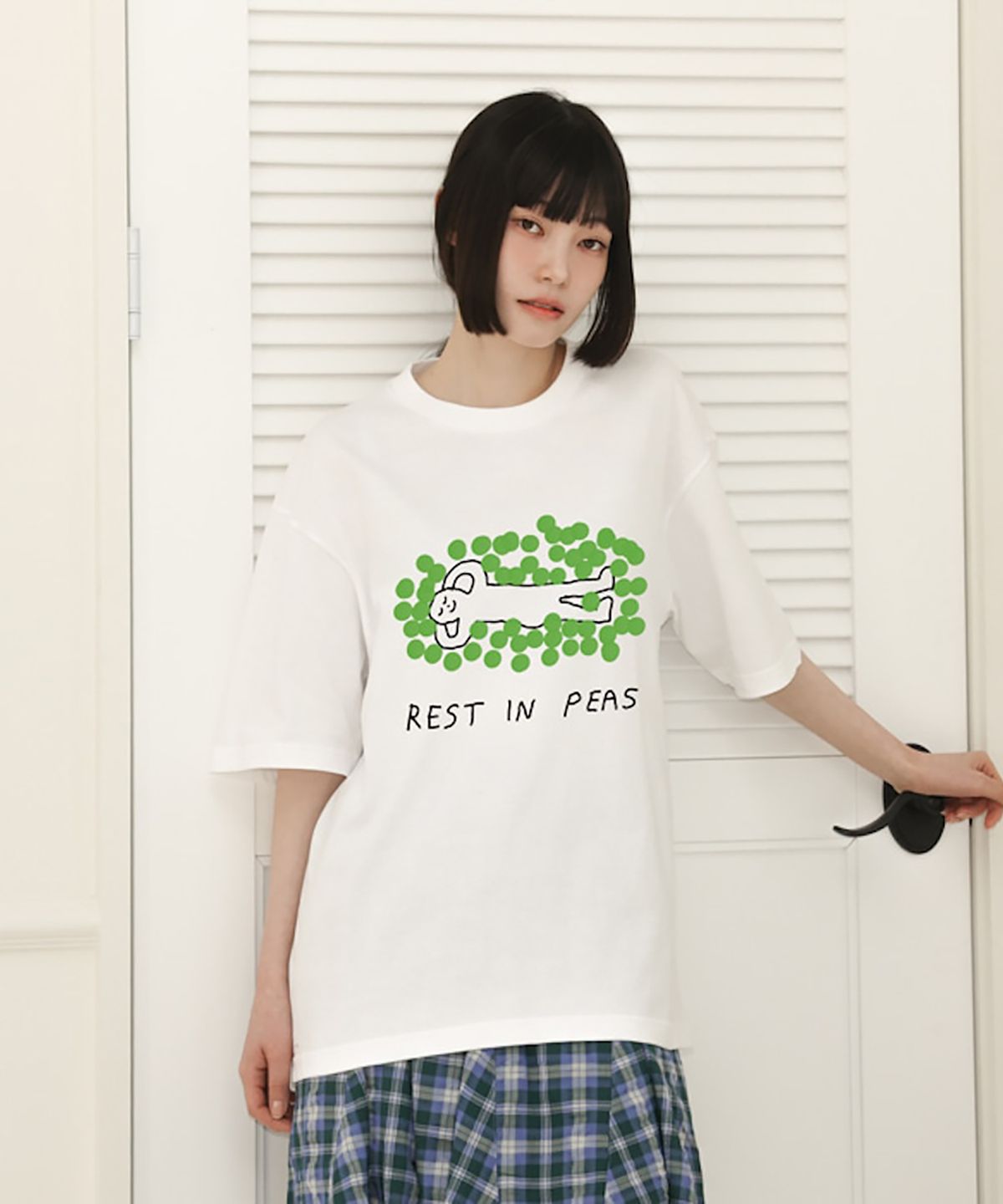 뚜누(TOUNOU) 베이글 테라피 작가, Rest in peas 반소매 티셔츠