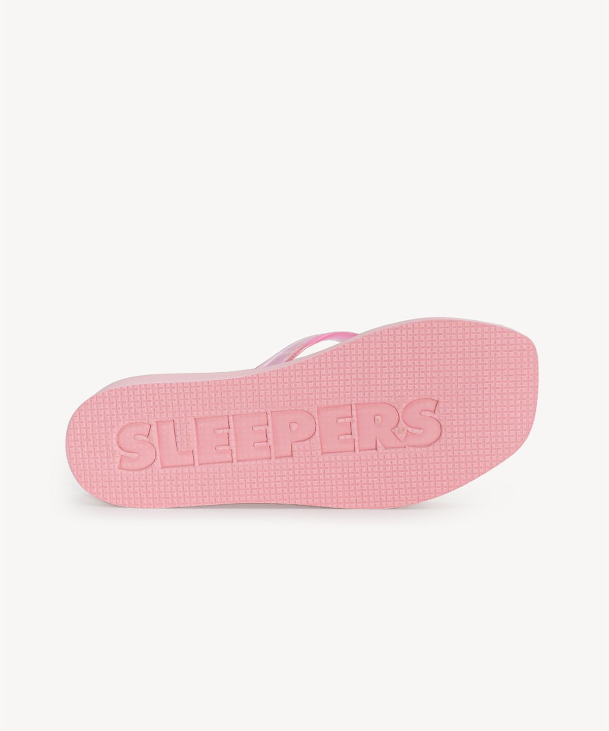 슬리퍼스(SLEEPERS) 테이퍼드 플랫폼 플립플랍 핑크 투명