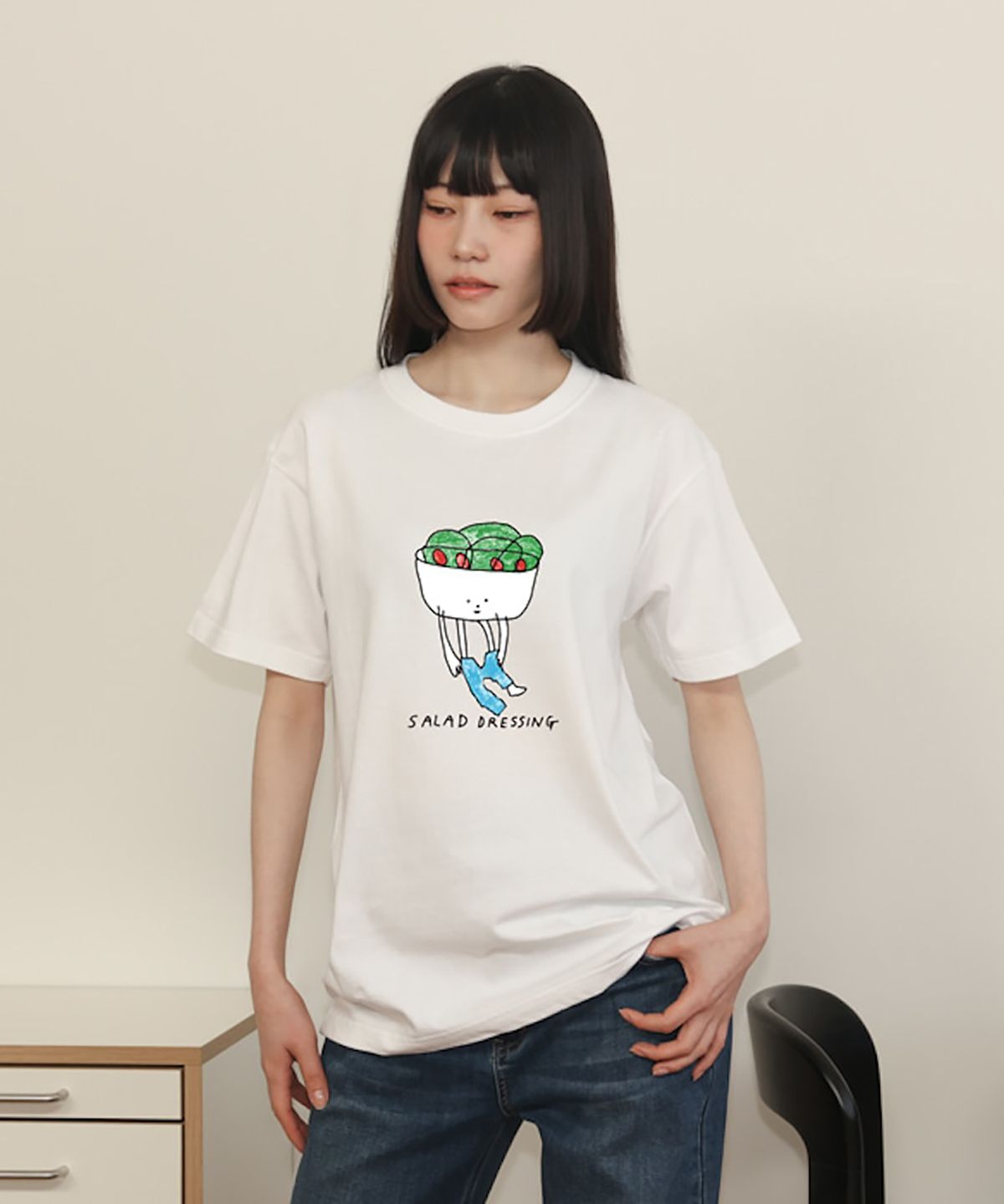 뚜누(TOUNOU) 베이글 테라피 작가, Salad dressing 반소매 티셔츠