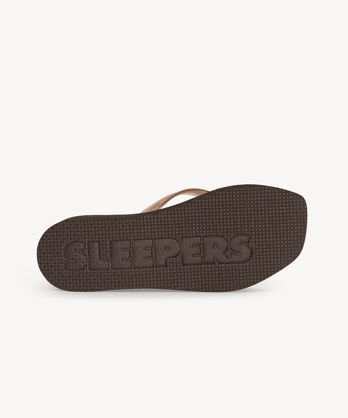 슬리퍼스(SLEEPERS) 테이퍼드 플랫폼 플립플랍 브라운 투명