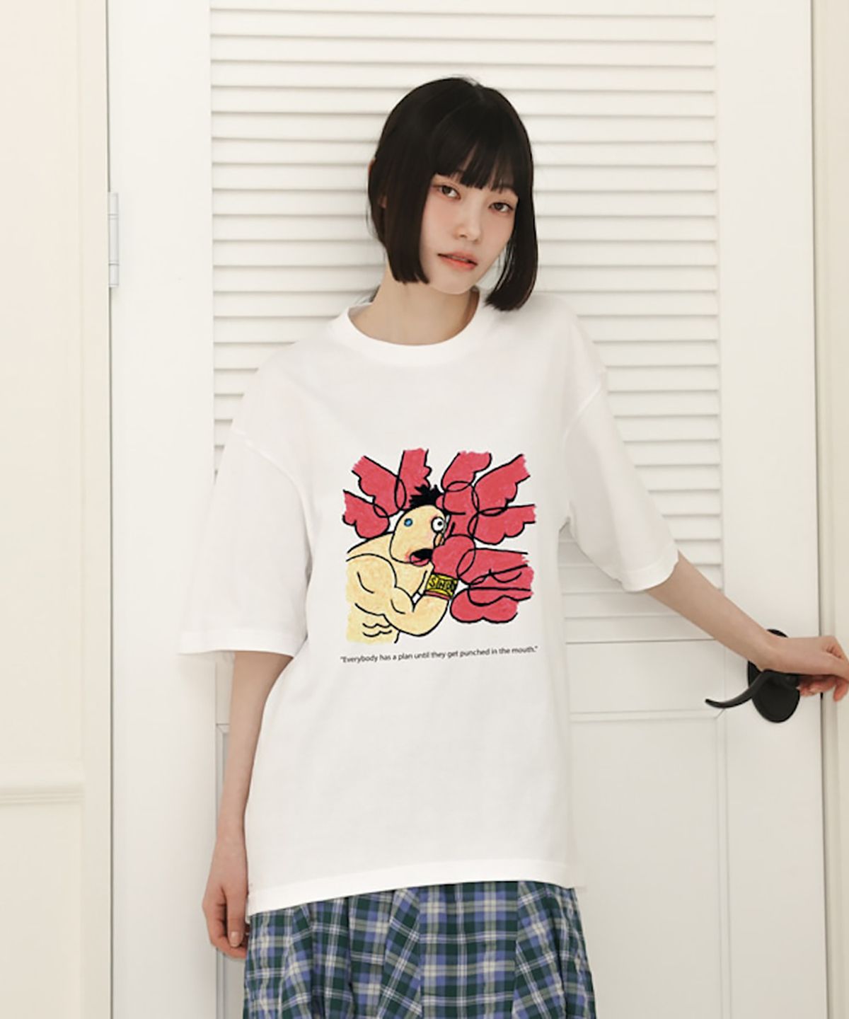 뚜누(TOUNOU) 알베르 키위 작가, 누구에게나 계획이 있다 반소매 티셔츠