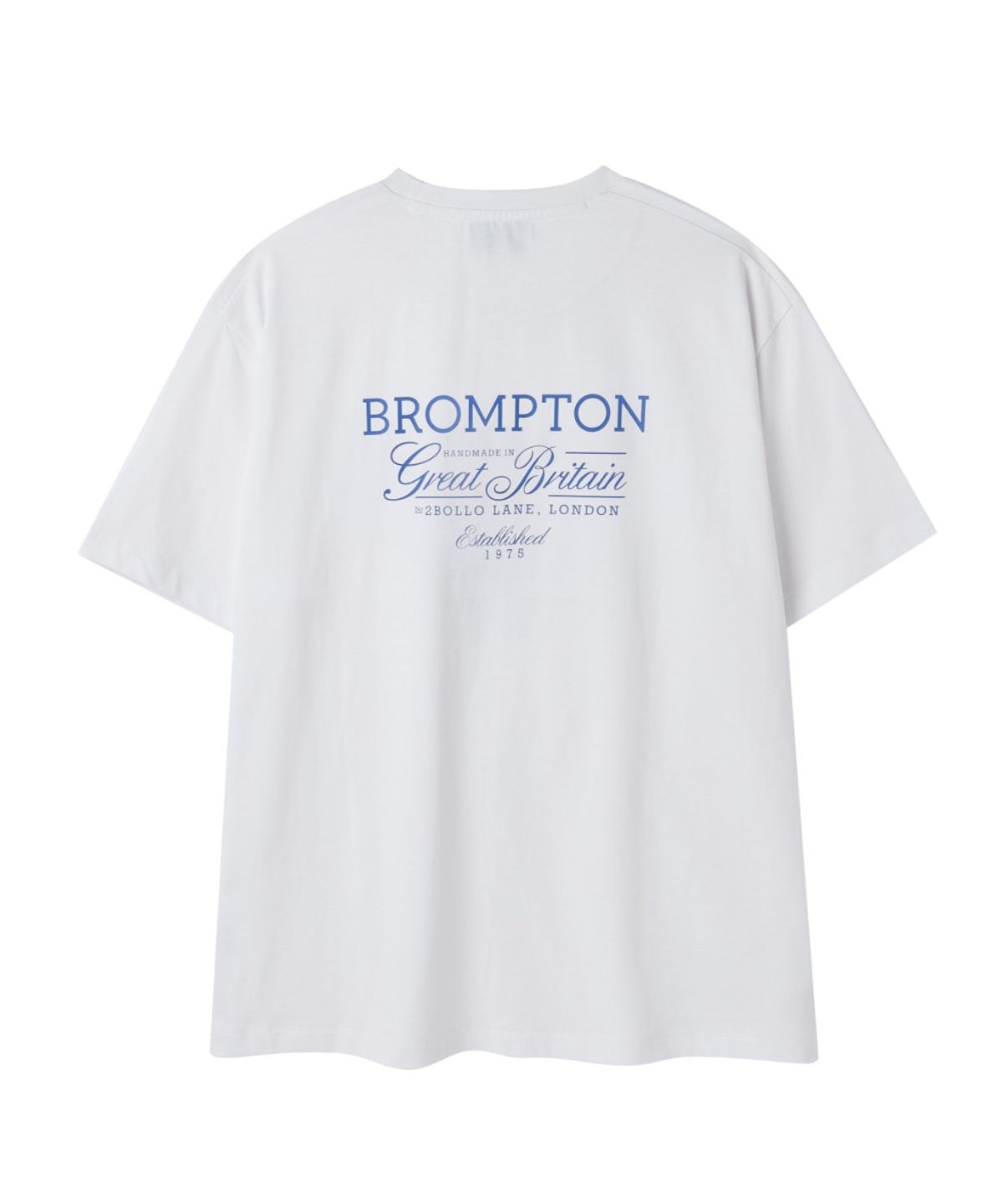 브롬톤 런던(BROMPTON LONDON) BROMPTON LETTERING HALF SLEEVE T-SHIRT - WHITE (P262UTS151)