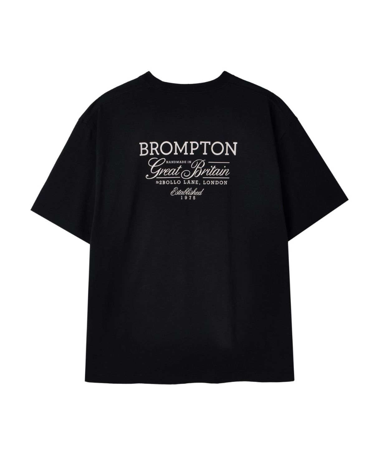 브롬톤 런던(BROMPTON LONDON) BROMPTON LETTERING HALF SLEEVE T-SHIRT - BLACK (P262UTS151)