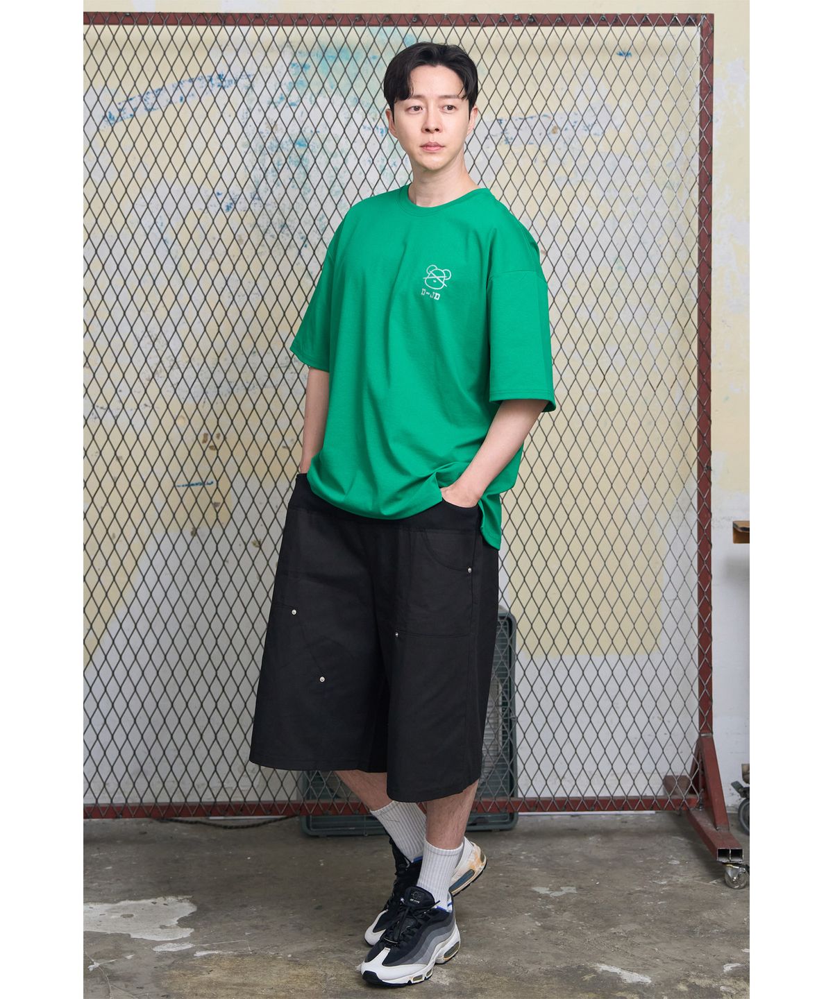 더블제이디(DOUBLE JD) 트윌 하프 버뮤다 팬츠