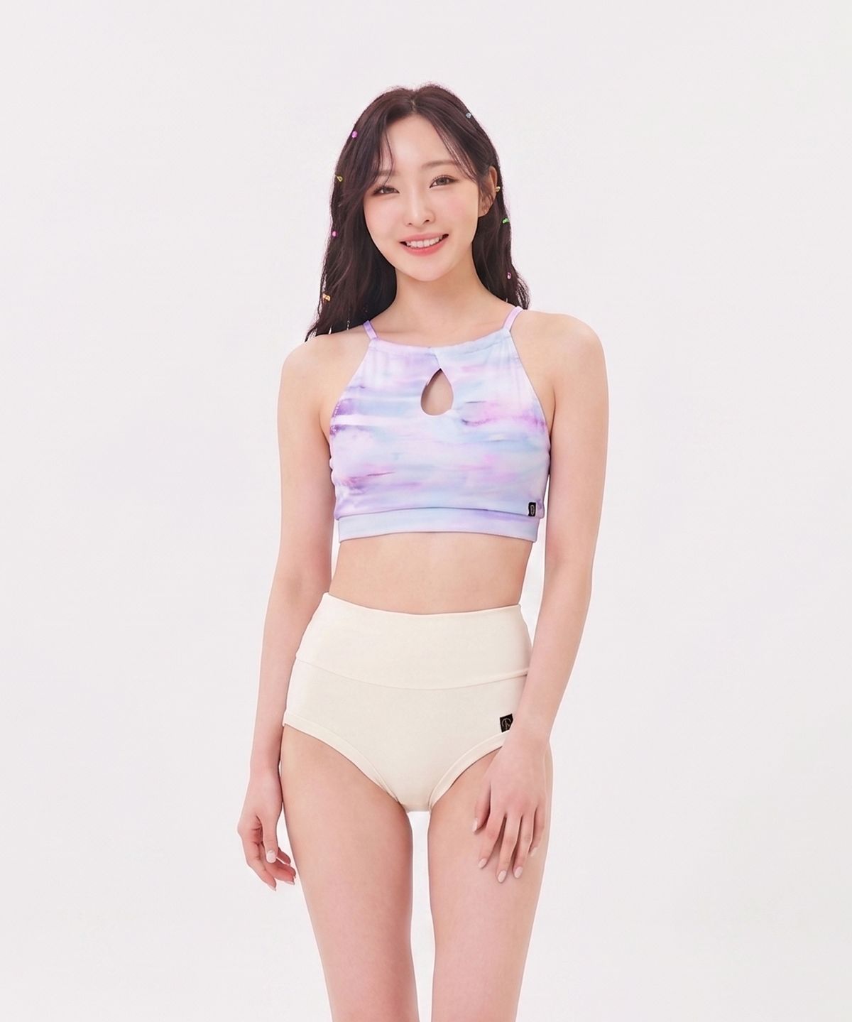 포리즈(PORRIZ) [SHORTS] [Porry2_샌드아이보리] 소프트 베이직 하이웨스트 쇼츠