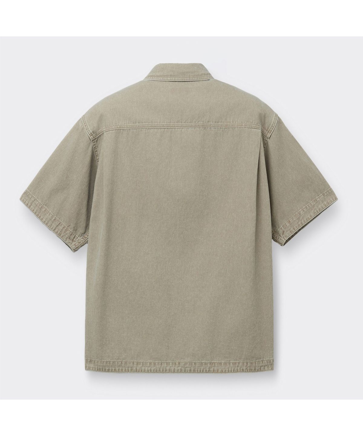 커스텀멜로우(CUSTOMELLOW) [Vincent] Beige Cotton Dyed Half Shirt CWSAM26491BEX