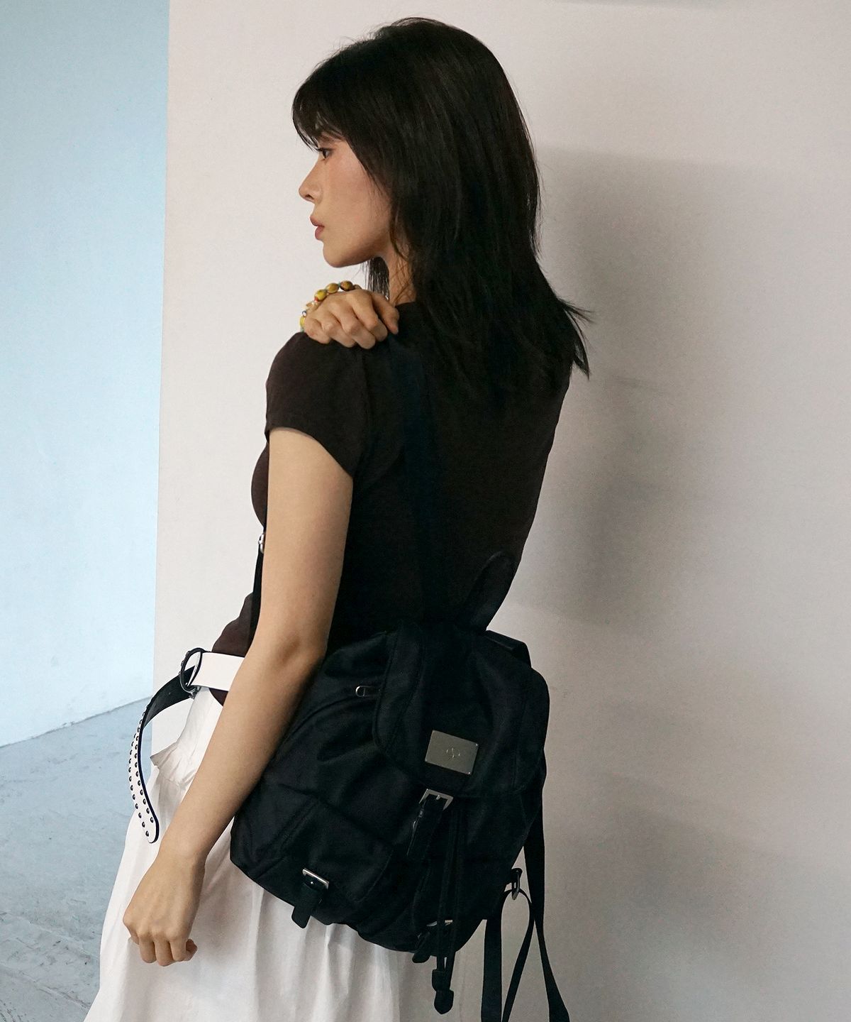 샐볼(SALBOL) SYMBOL NYLON MINI BACKPACK [BLACK]