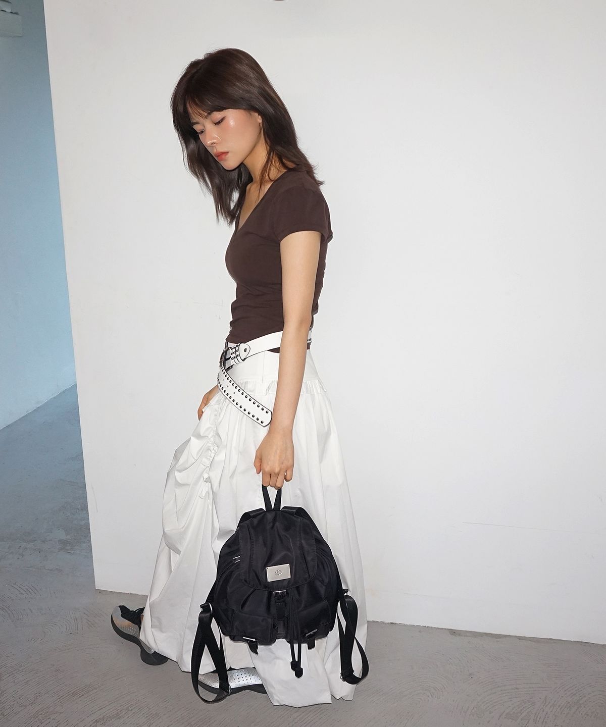 샐볼(SALBOL) SYMBOL NYLON MINI BACKPACK [BLACK]