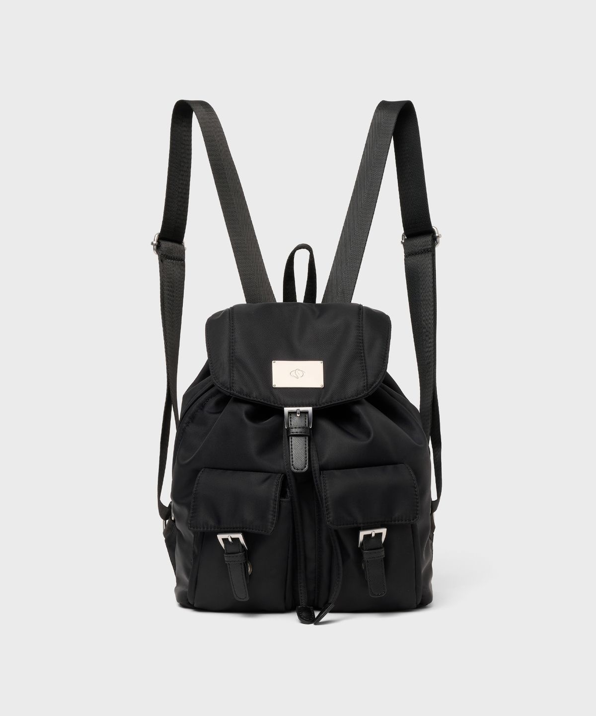 샐볼(SALBOL) SYMBOL NYLON MINI BACKPACK [BLACK]
