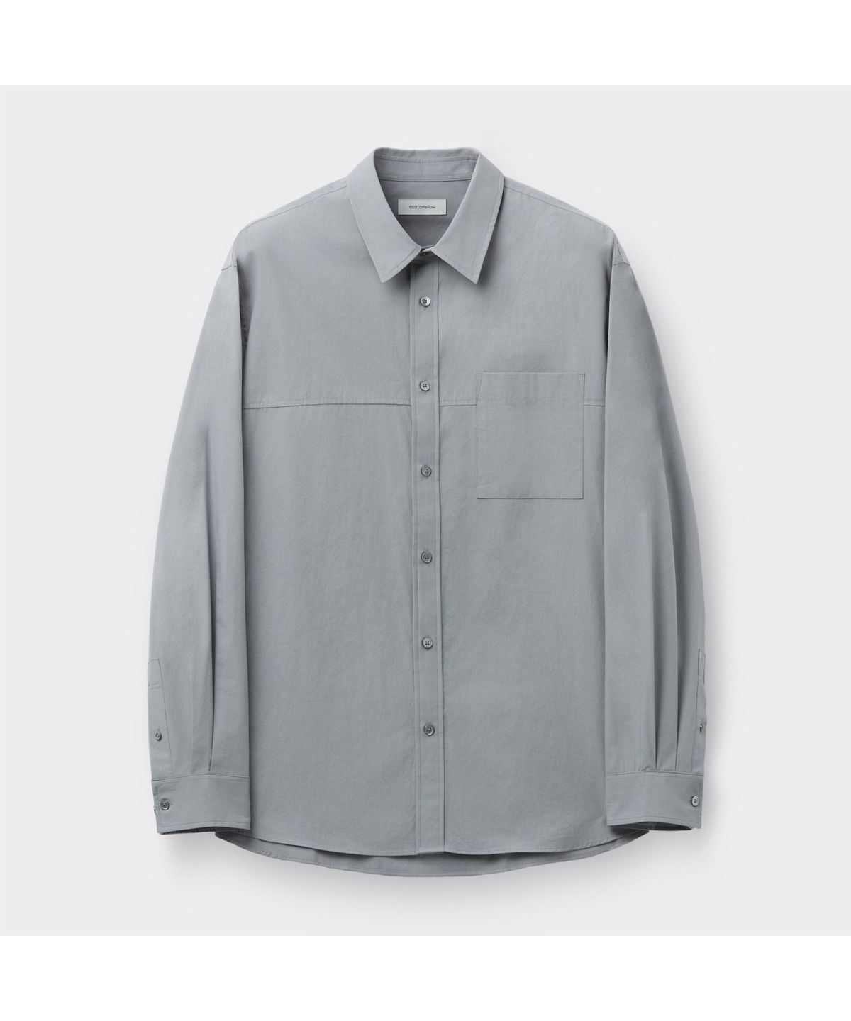 커스텀멜로우(CUSTOMELLOW) [Essentials] Grey Regular Fit Basic Shirt C9SAM26201GYX