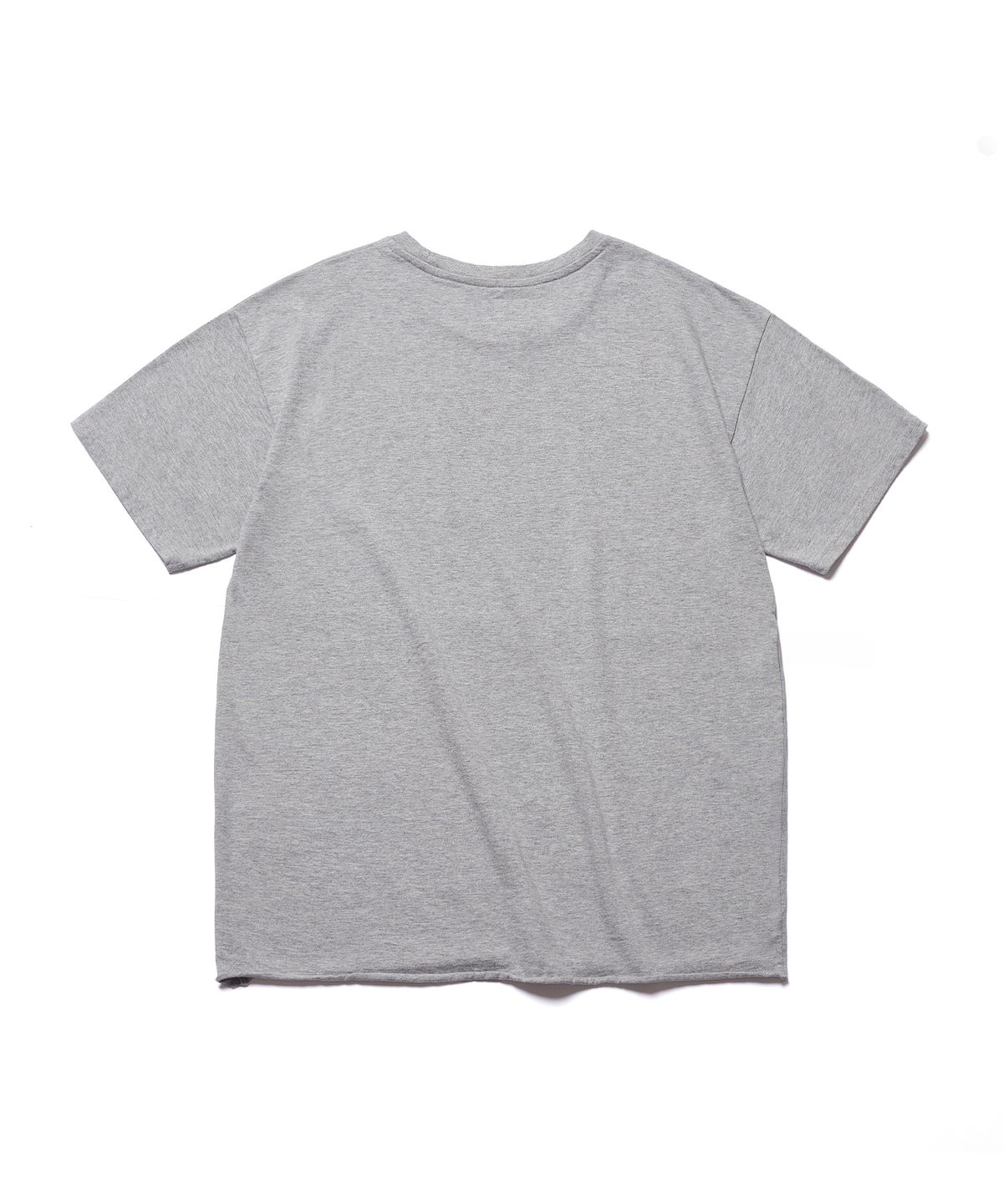 에스파이(ESFAI) [MOSAWON X ESFAI] CUT-OFF ROUND NECK T-SHIRT (MELANGE GREY)