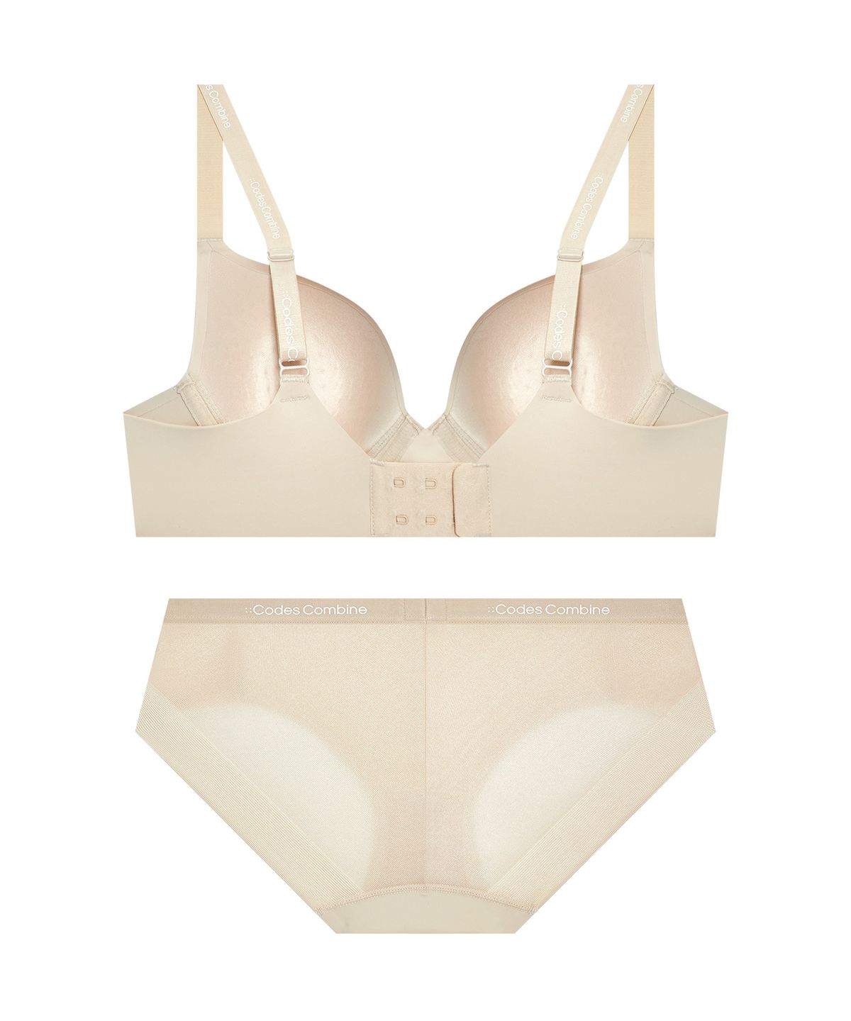 코데즈컴바인 이너웨어(CODES COMBINE INNERWEAR) 쉘론 쿨웨이브 프리무빙 브라 햄팬티 세트_스킨