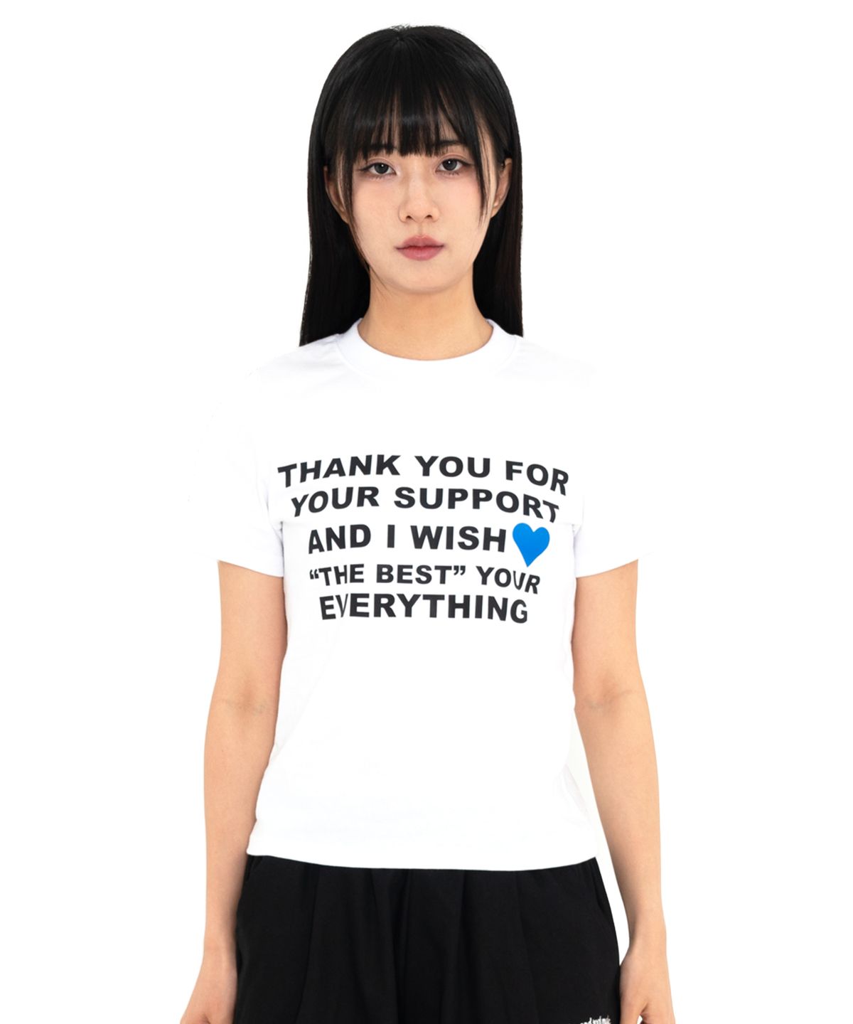 에브리시(EVERYASY) Thank you LOVE  티셔츠 (화이트)
