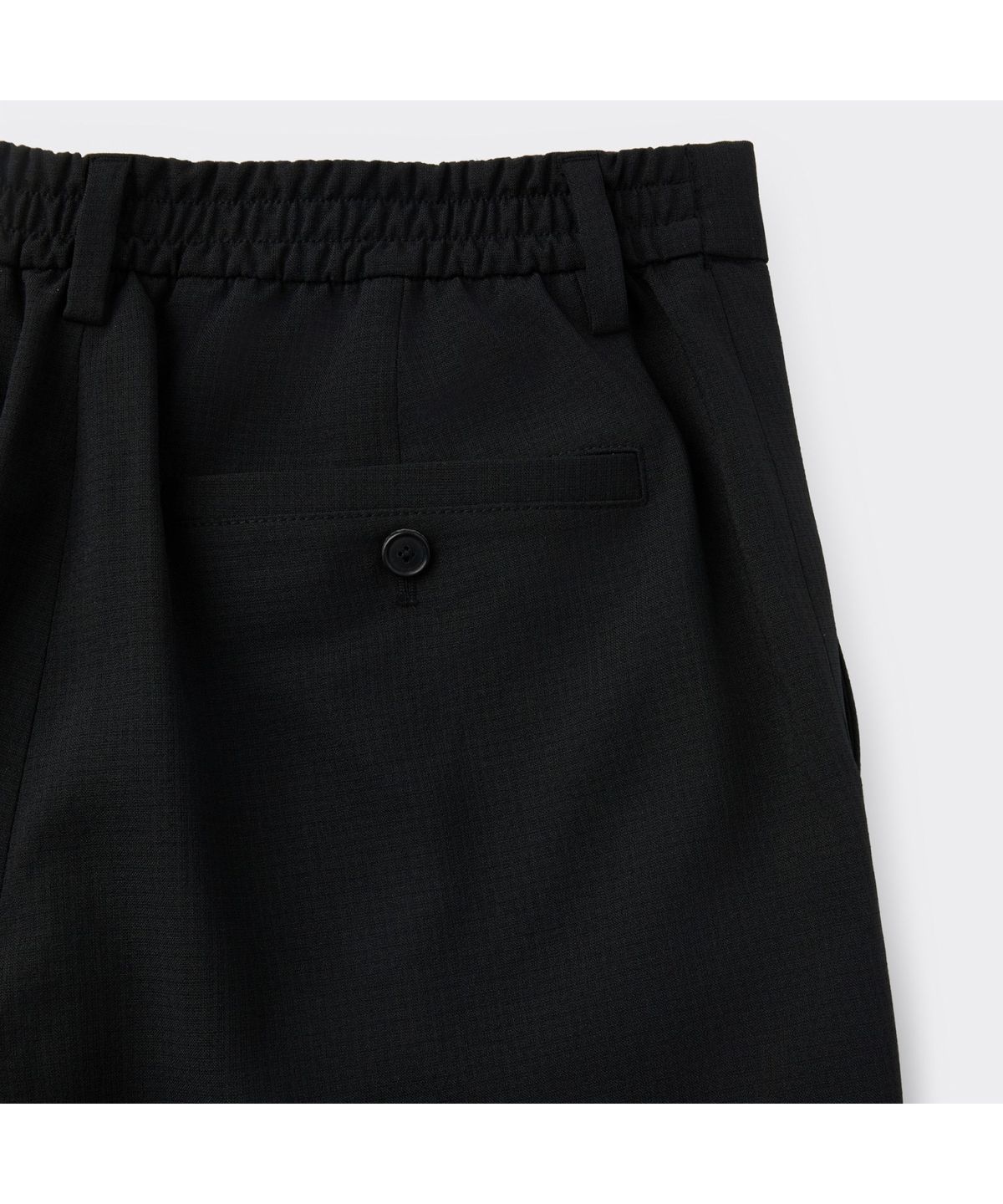 커스텀멜로우(CUSTOMELLOW) Black Loose Fit Textured Pants CWPAM26321BKX