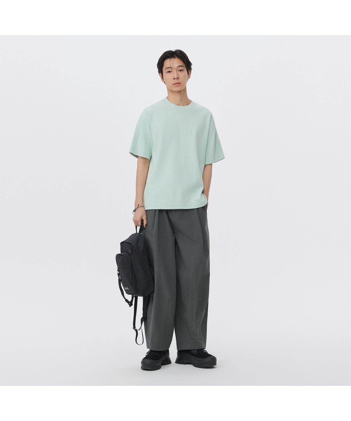 커스텀멜로우(CUSTOMELLOW) Khaki Volume Cotton Pants CWPAM26343KHX