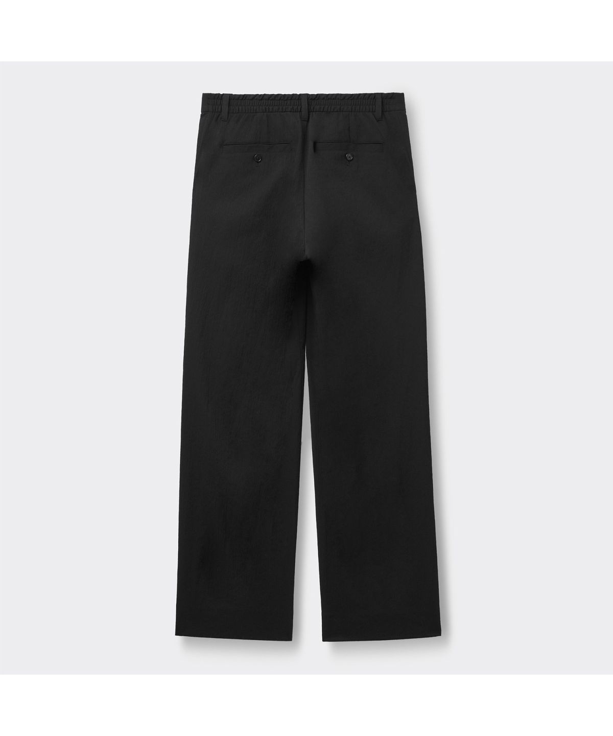 커스텀멜로우(CUSTOMELLOW) [Essentials] Black Loose Fit Pleats Setup Pants C9PAM26422BKX