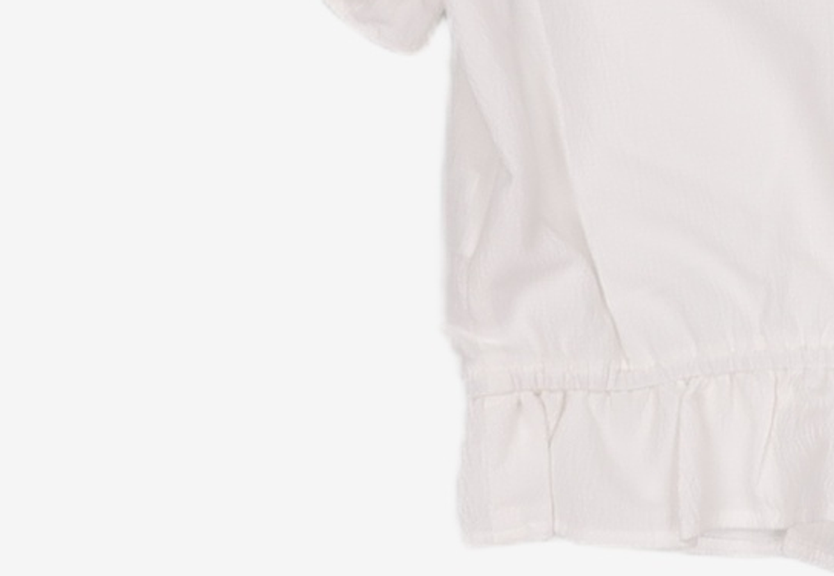 미쏘(MIXXO) 미니프릴디테일 크롭블라우스 MIWBWC523G M