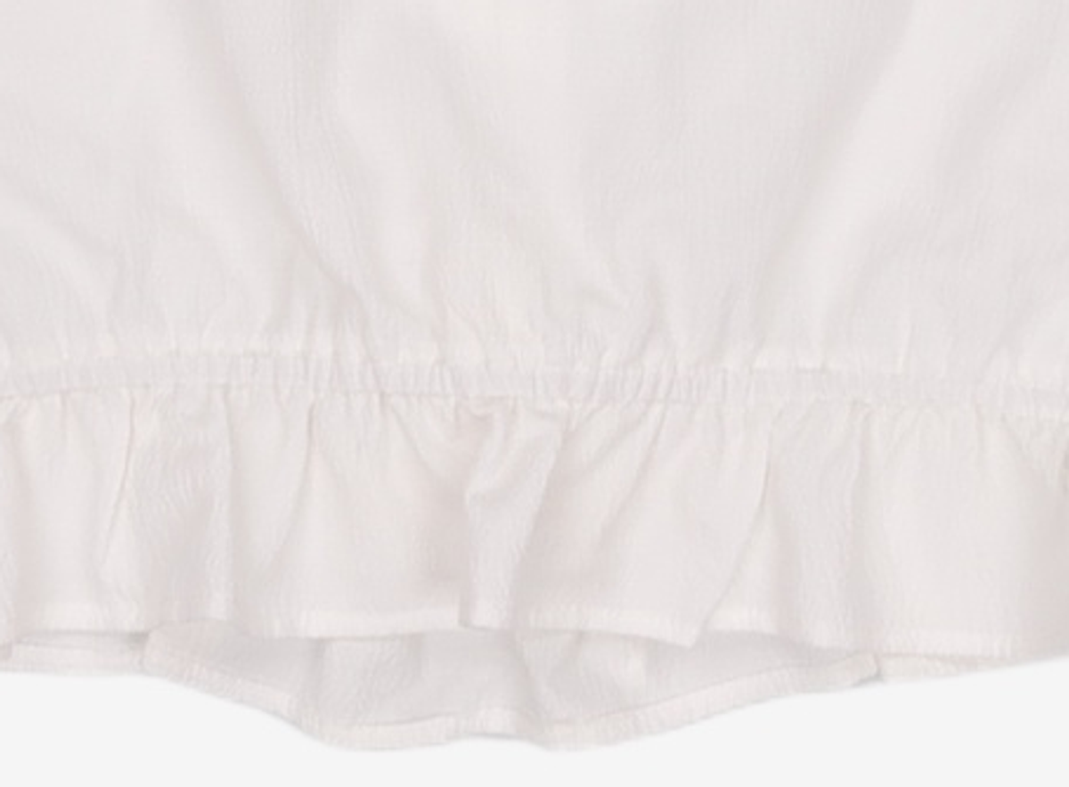 미쏘(MIXXO) 미니프릴디테일 크롭블라우스 MIWBWC523G M