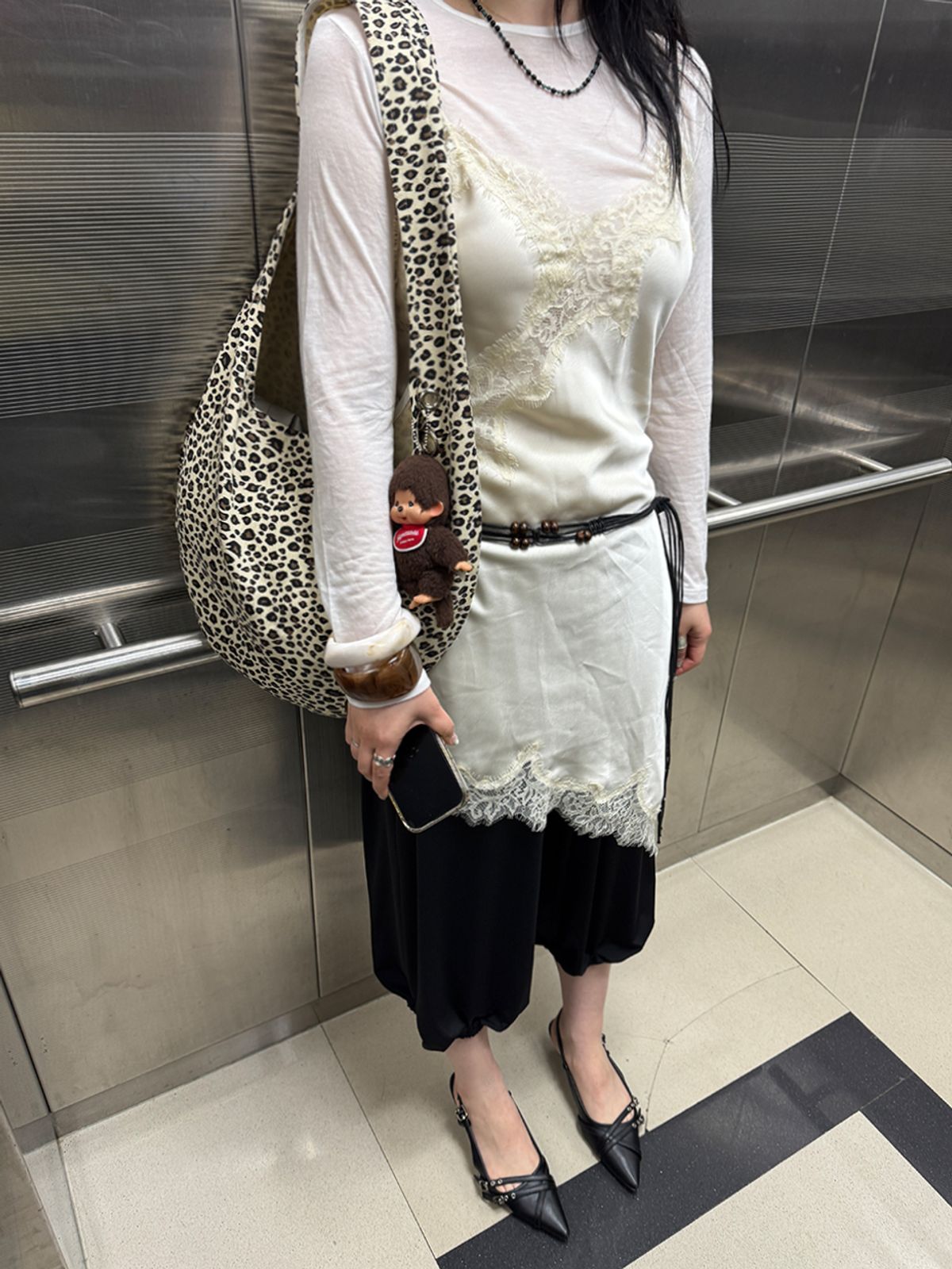 샐볼(SALBOL) FIG LEOPARD BAG [BEIGE]