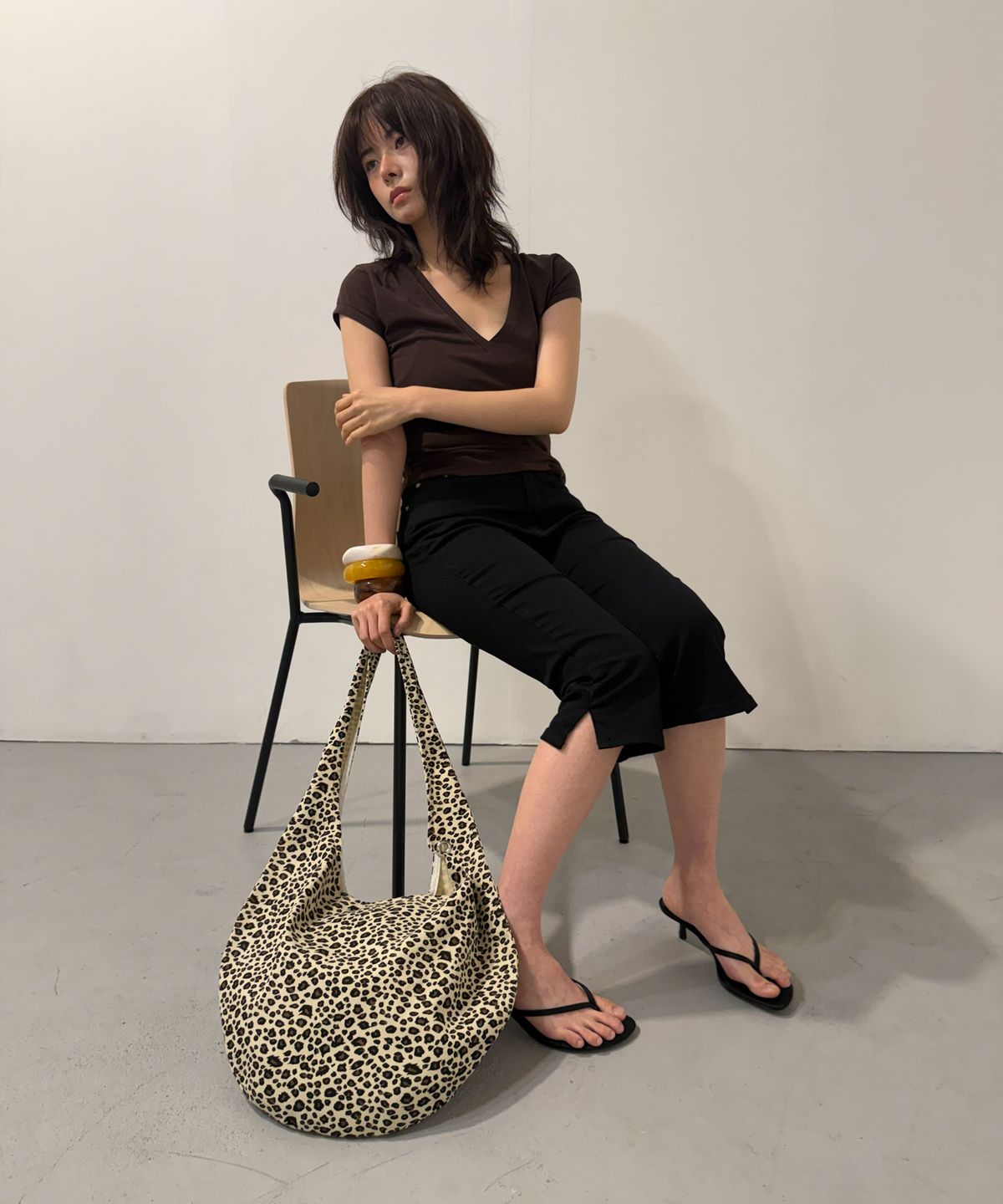 샐볼(SALBOL) FIG LEOPARD BAG [BEIGE]